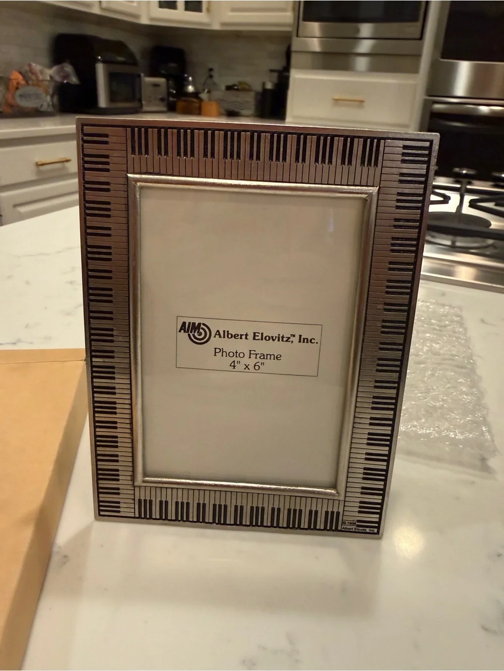 Vintage Albert Elovitz Keyboard Pewter Photo Frame 4x6 Piano Music Lover Gift
